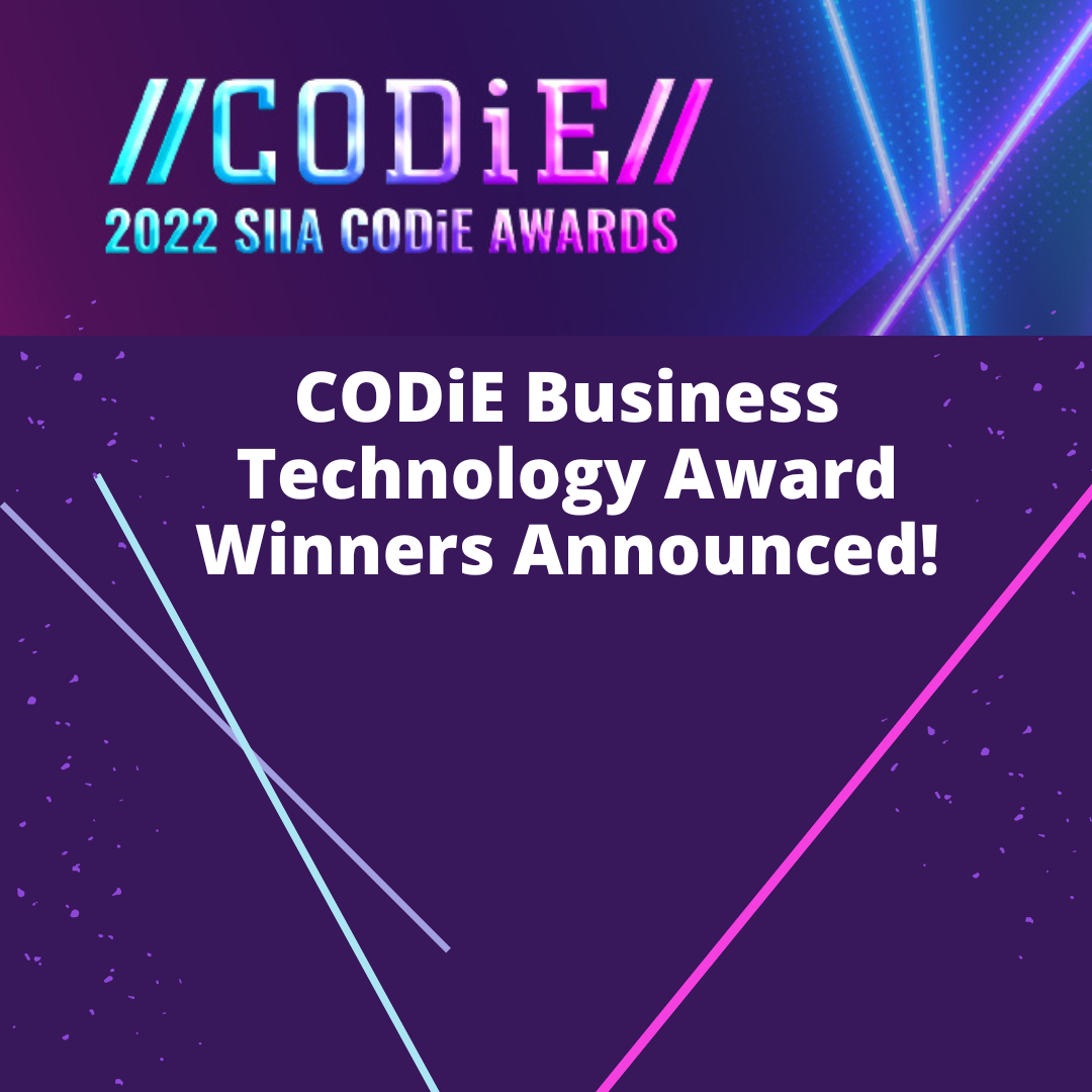 Codie Business Technology Award Winners Announced Siia