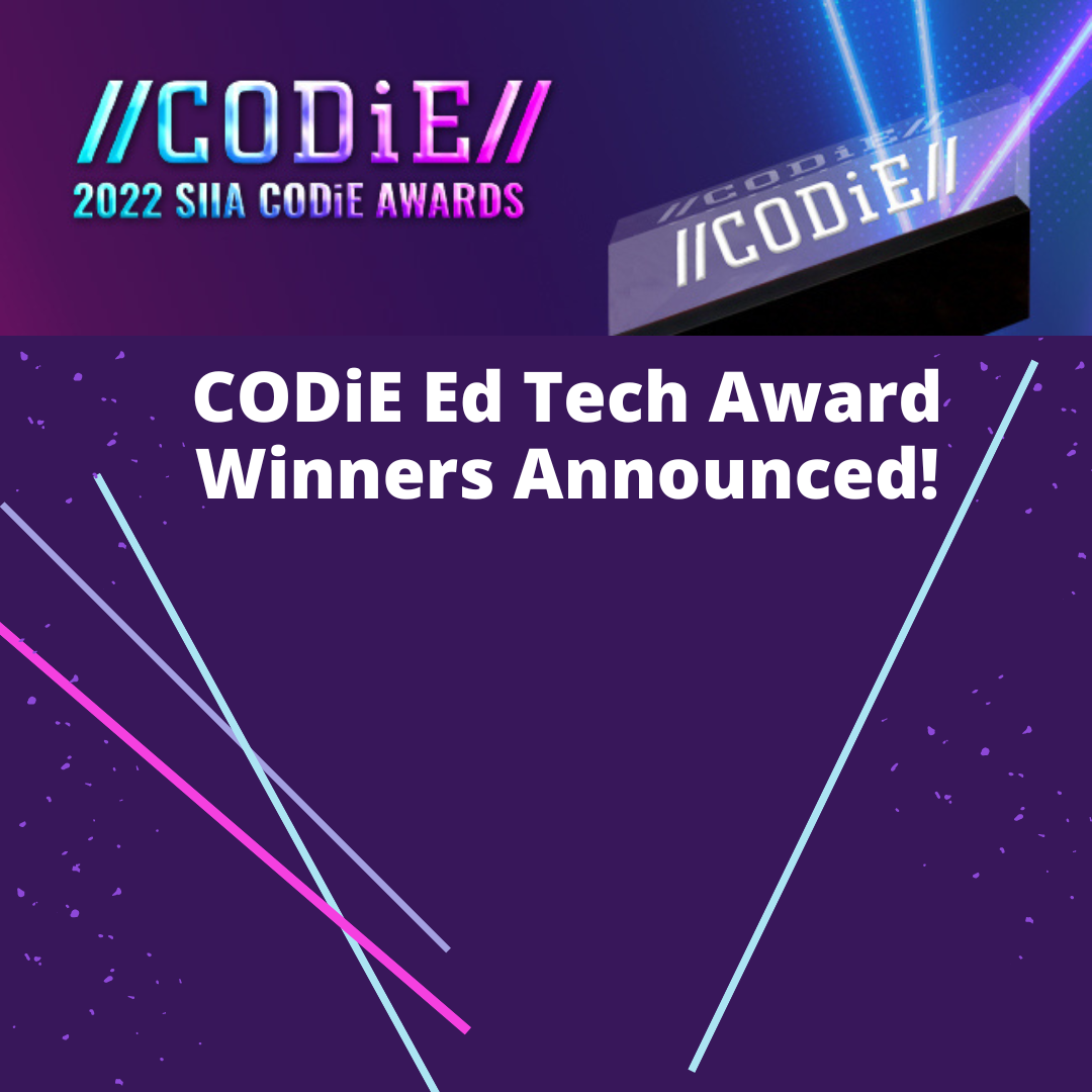 CODiE Ed Tech Award Winners Announced! SIIA